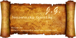 Jeszenszky Gusztáv névjegykártya